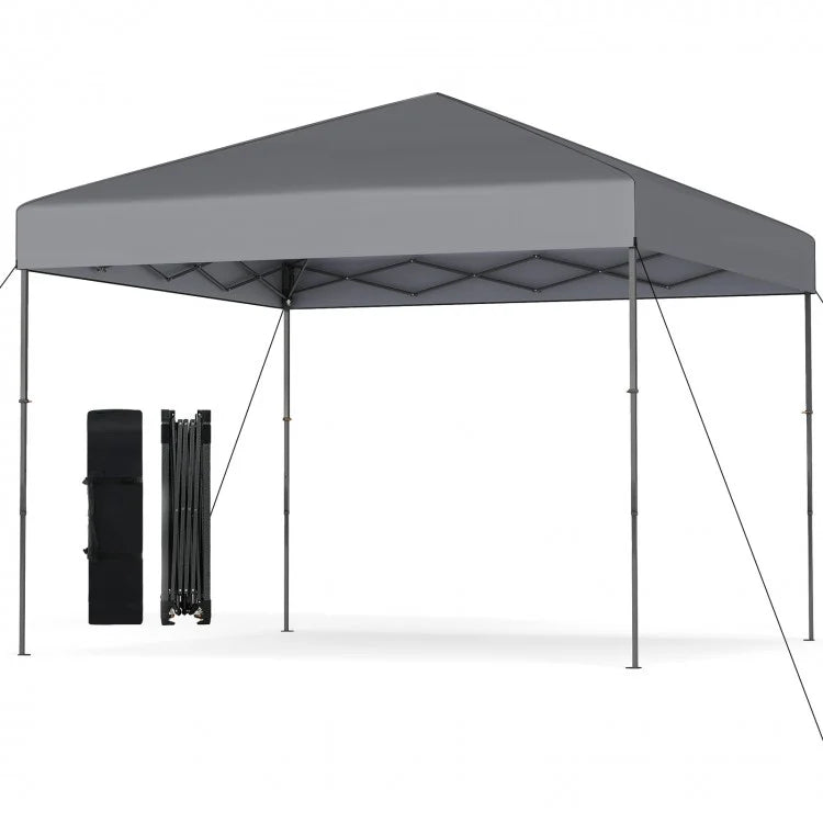 10 x 10 Ft Pop-Up Canopy Tent with Carrying Bag & Stakes – Easy Setup Outdoor Shelter