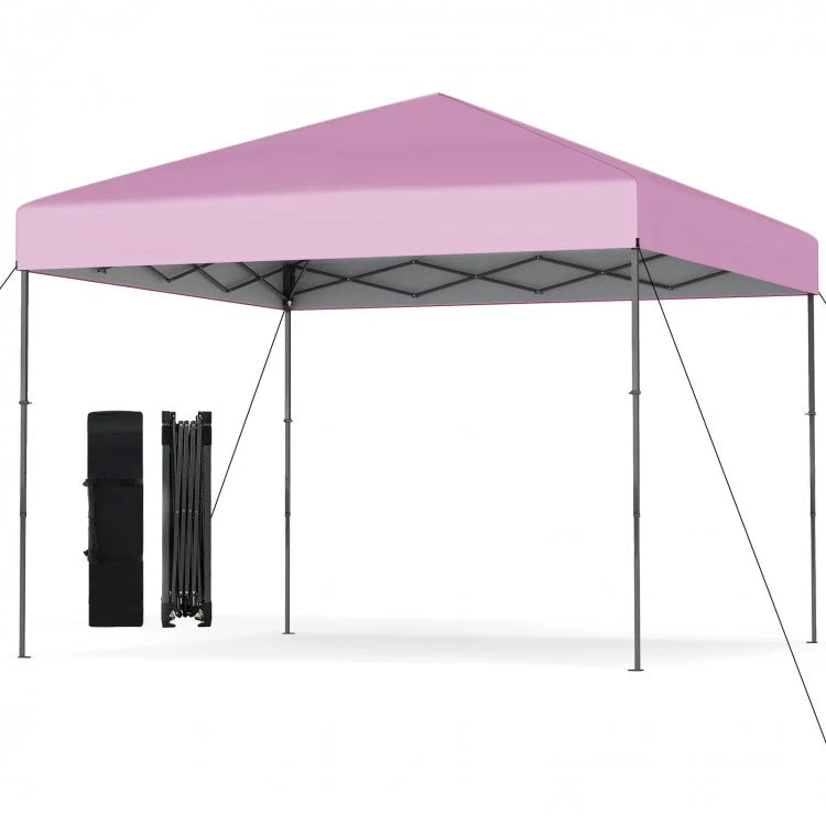 10 x 10 Ft Pop-Up Canopy Tent with Carrying Bag & Stakes – Easy Setup Outdoor Shelter