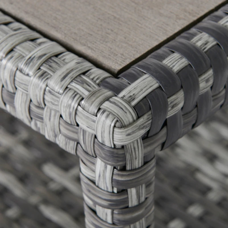 Outsunny 6 Pieces Patio Furniture Set, Outdoor rattan Sectional Furniture with recliner, for Lawn Garden Backyard