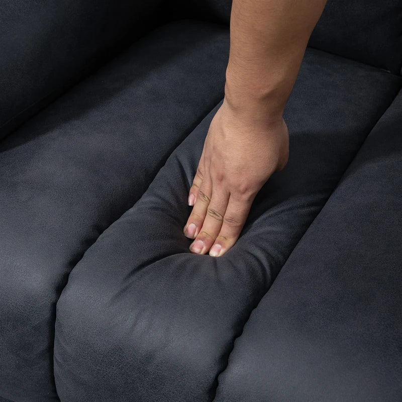 HOMCOM Lift Chair for Seniors, Microfibre Upholstered Electric Recliner Chair with Remote, Quick Assembly, Charcoal Grey