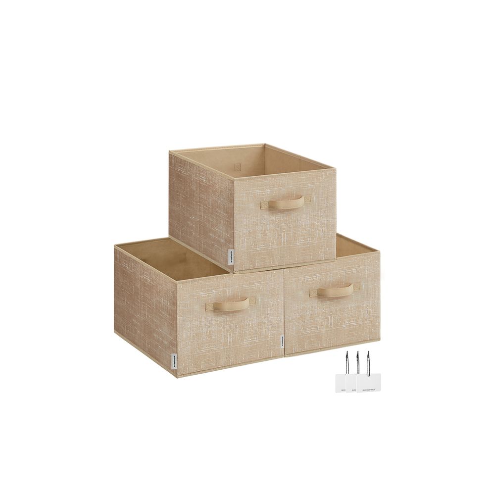 SONGMICS Set of 3 Fabric Storage Bins