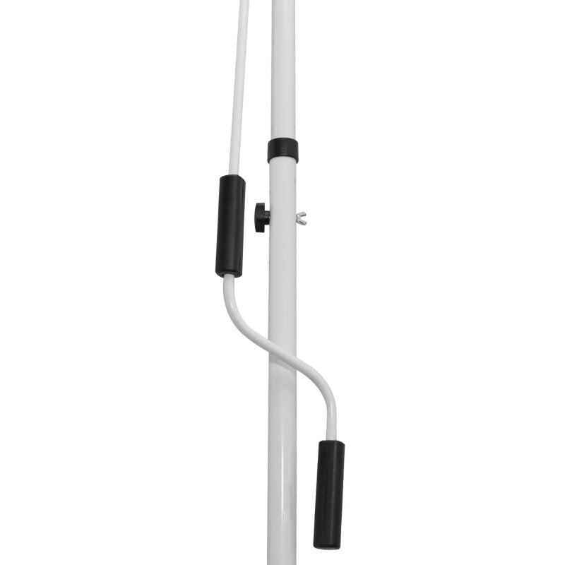 10x5ft Patio Sun Shade Canopy Manual Retractable Awning with 5.6-9.2ft Support Pole for Window, Door, Porch, Wine Red