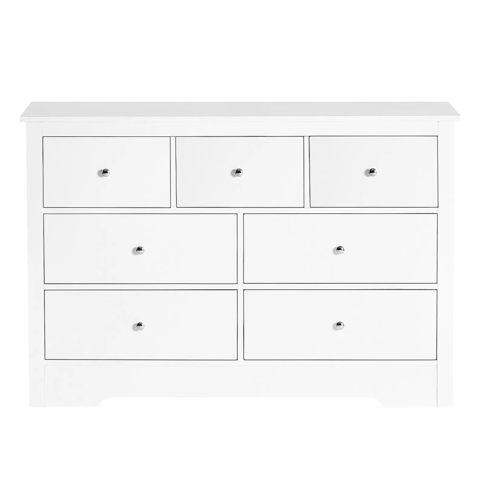 VEVOR 7 Drawer Dresser Wooden Chest of Drawers with Sliding with Anti-tip Device