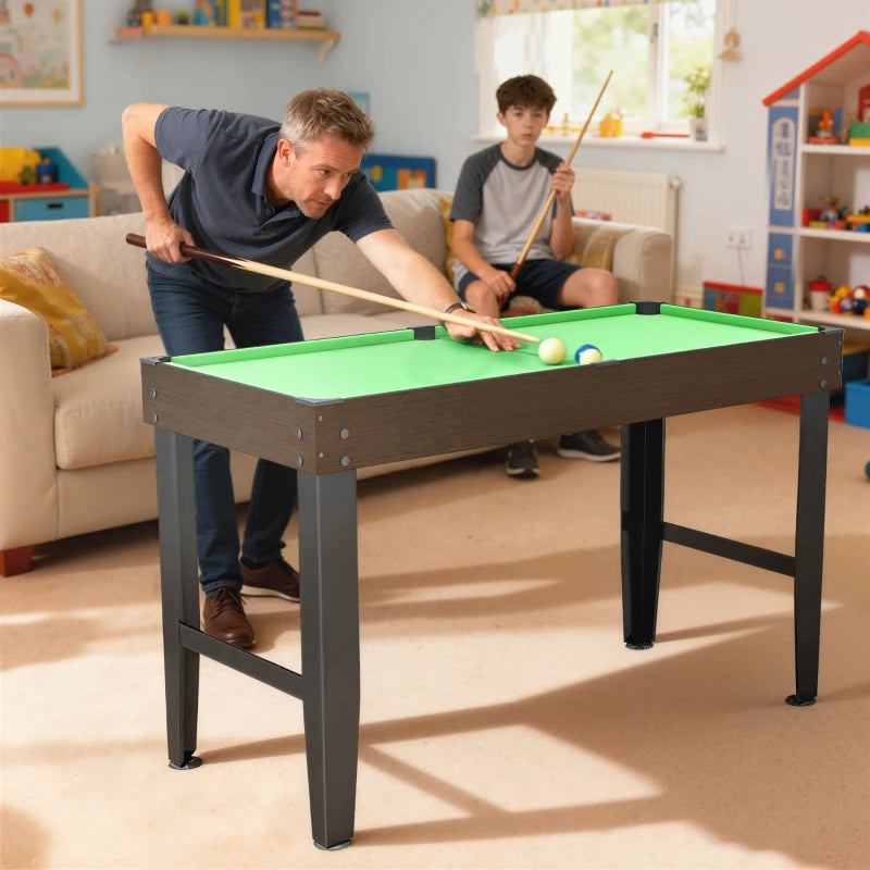 Soozier 55" Mini Pool Table, Pool Game Billiard Table Set with 2 Cues, 16 Balls, 2 Chalks, Triangle, Brush, Green