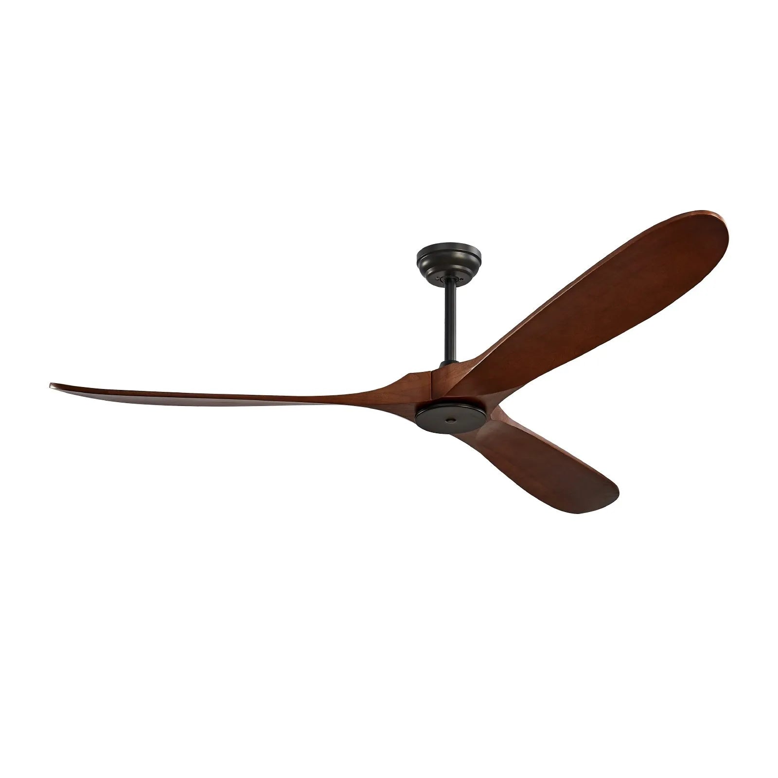 VEVOR 72" Wood Blade Ceiling Fan No Light Remote Control Reversible Motor Walnut