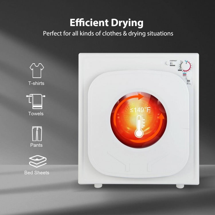 1500W Compact Laundry Dryer with Touch Panel-White