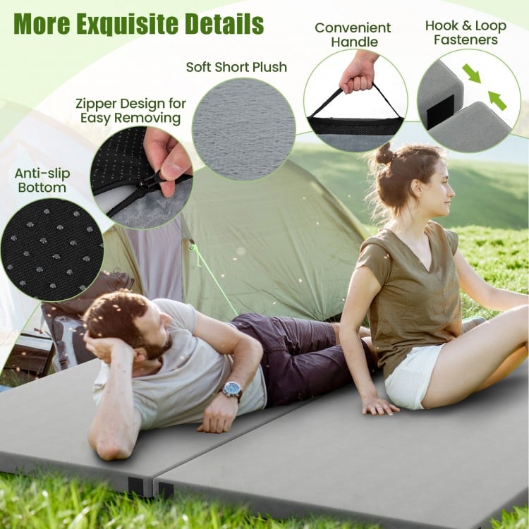 Indoor outdoor Sleeping mat with High density foam Cushion and Carrying Bag-Gary