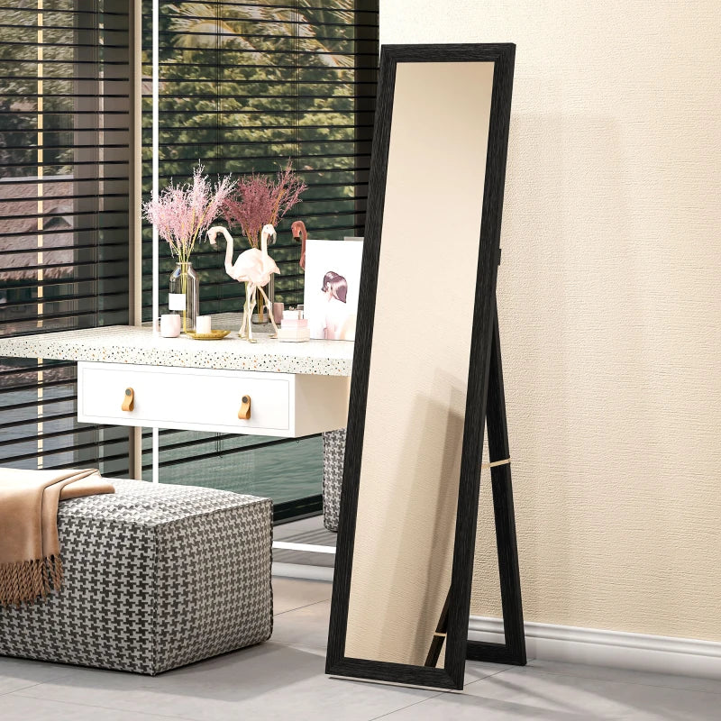 15" x 62" Full Length Mirror for Bedroom, Free Standing Dressing Mirror, Wall Mirror for Living Room, Black