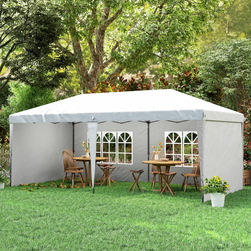 10' x 20' Outdoor Pop Up Canopy Tent Party Tent Instant Shelter W/ Carrying Bag, White
