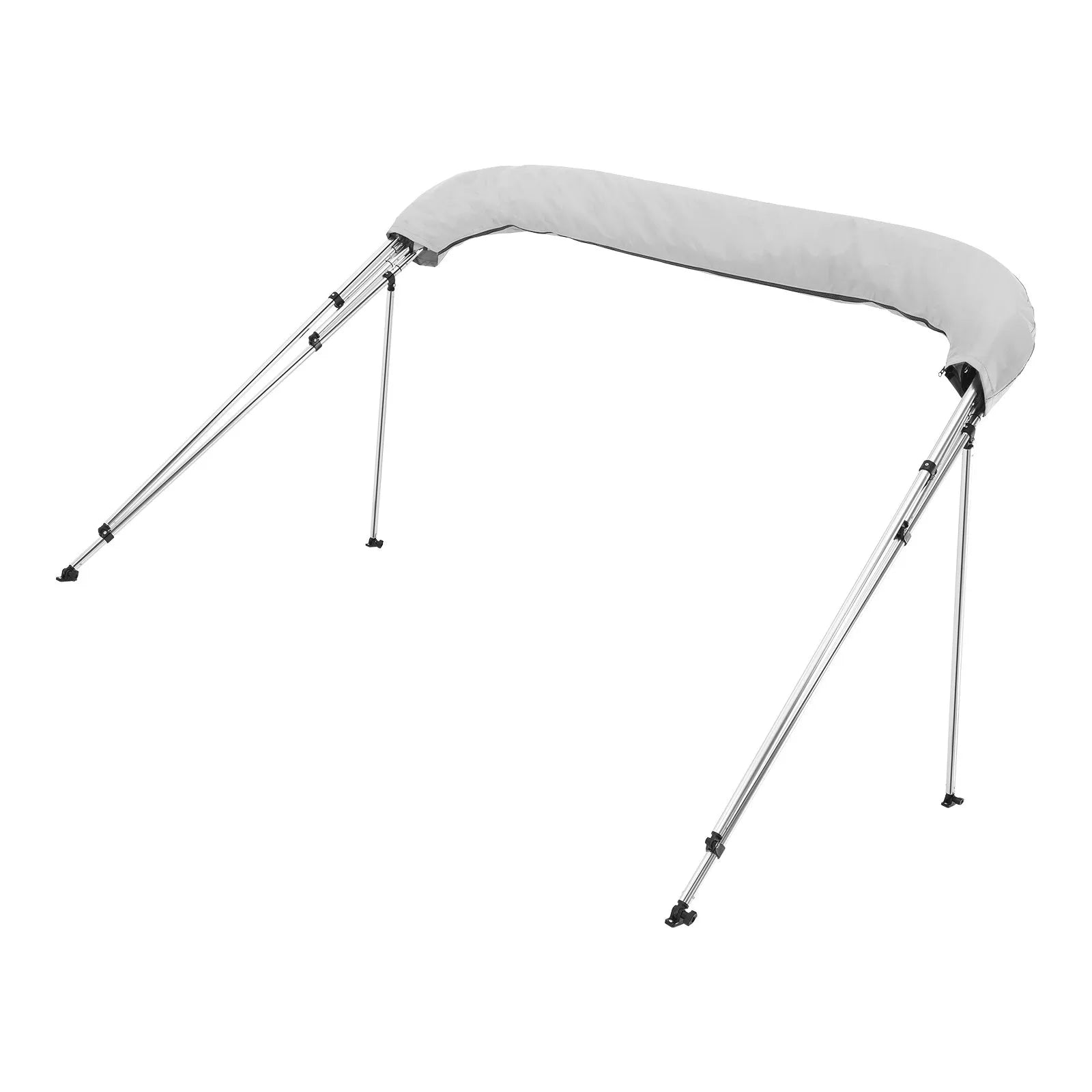 VEVOR 4 Bow Boat Bimini Tops 8'Lx(91"-96")W x 54"H Awning Canopy Light Grey