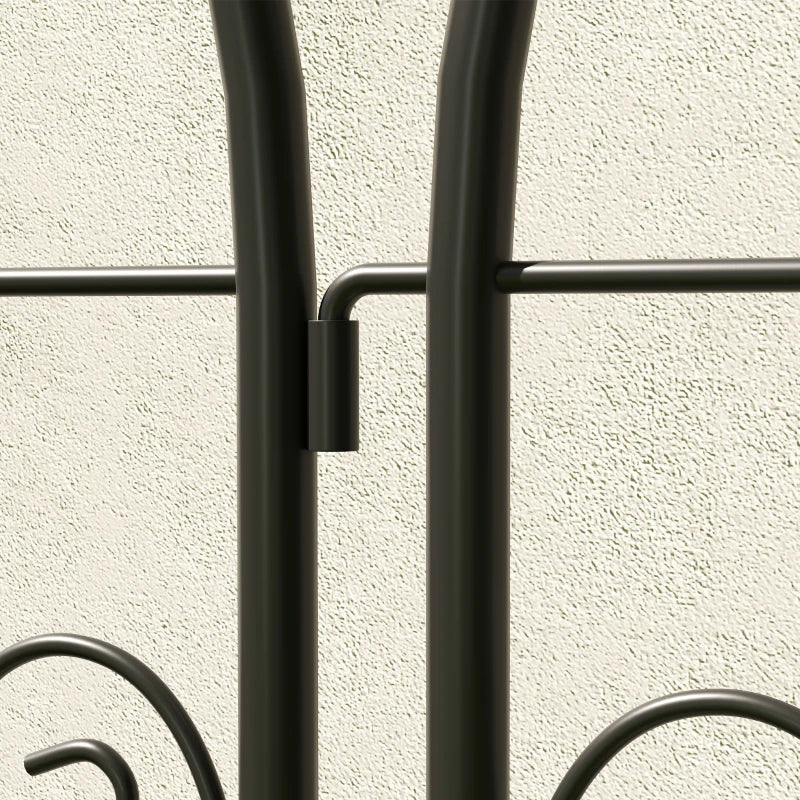 Set of 2 Metal Garden Trellis, Decorative Trellis Panels, Bird Design, 150 x 50 cm, Black