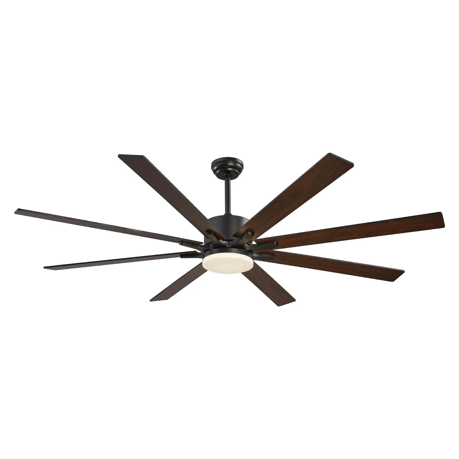 VEVOR 72 In Ceiling Fan with Light 6-Speed Remote Control Reversible Motor Black