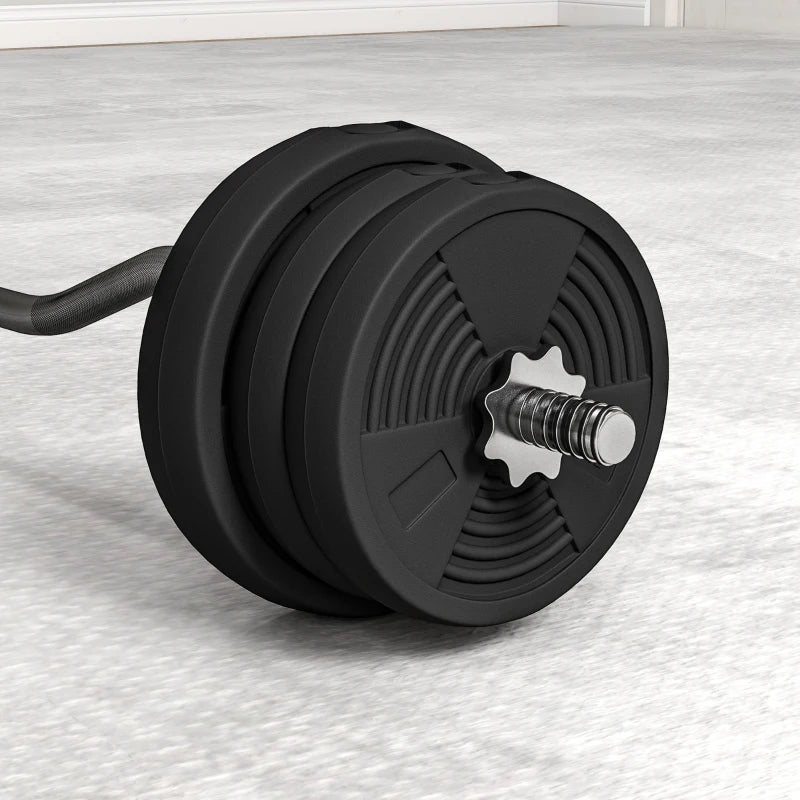 Soozier 50LBS Barbell Weight Set, Adjustable Weights with Curl Bar for Home Gym Women and Men Weight Lifting Training