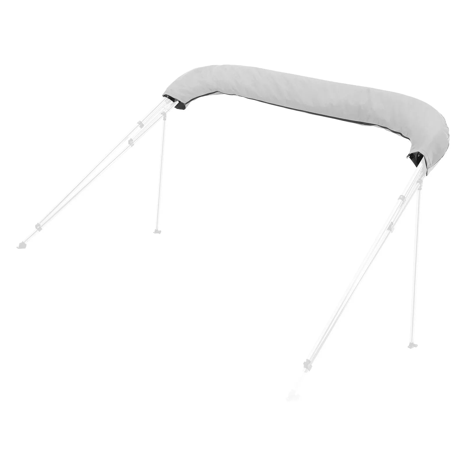 VEVOR 4 Bow Boat Bimini Tops 96"Lx(91"-96")W Awning Top Replacement Light Grey