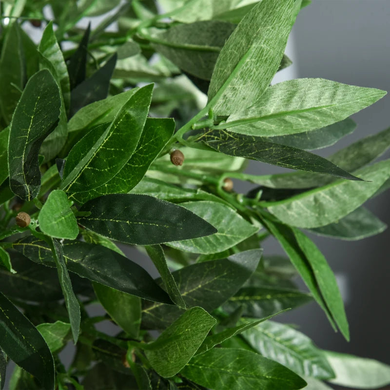 3FT Artificial Laurel Tree Set of 2, Lifelike Fake Plant with 564 Leaves, Potted Fake Plant for Home Office Decor, Green