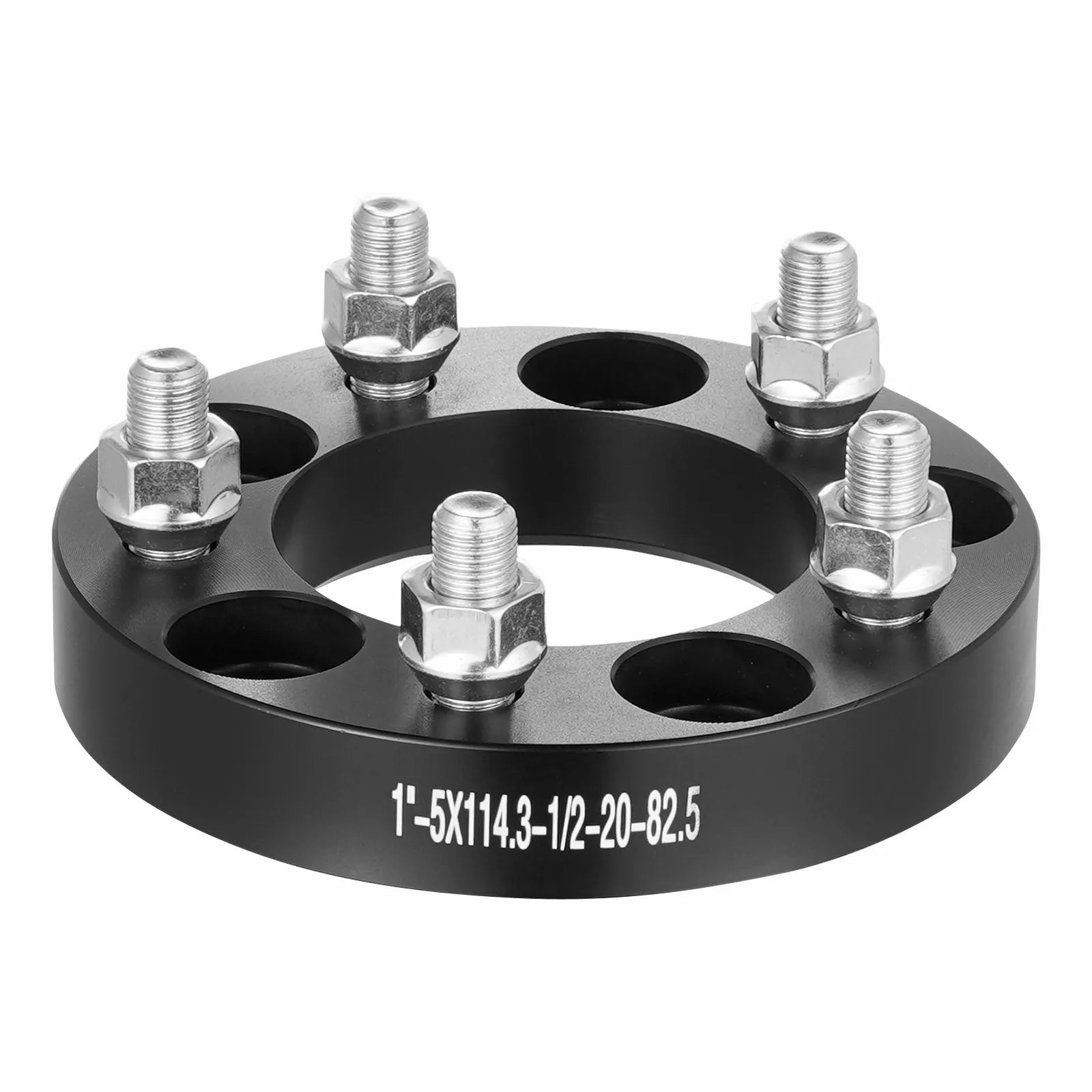 VEVOR 1" 5"x4.5" Wheel Spacers Wheel Adapters 5 Lug Forged Spacer 4 PCS Black