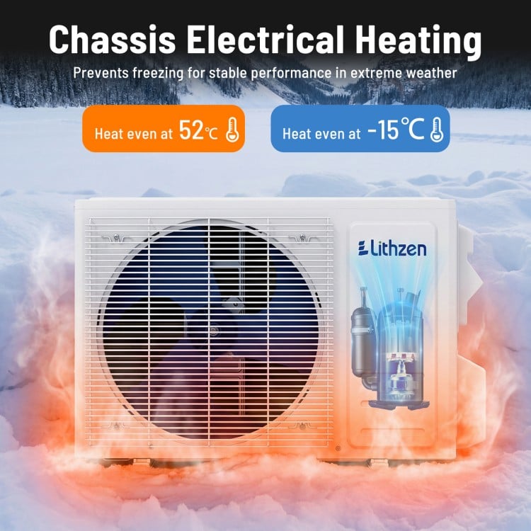 24000 BTU 18.1 SEER2 208/230V Mini Split Air Conditioner Works with Alexa