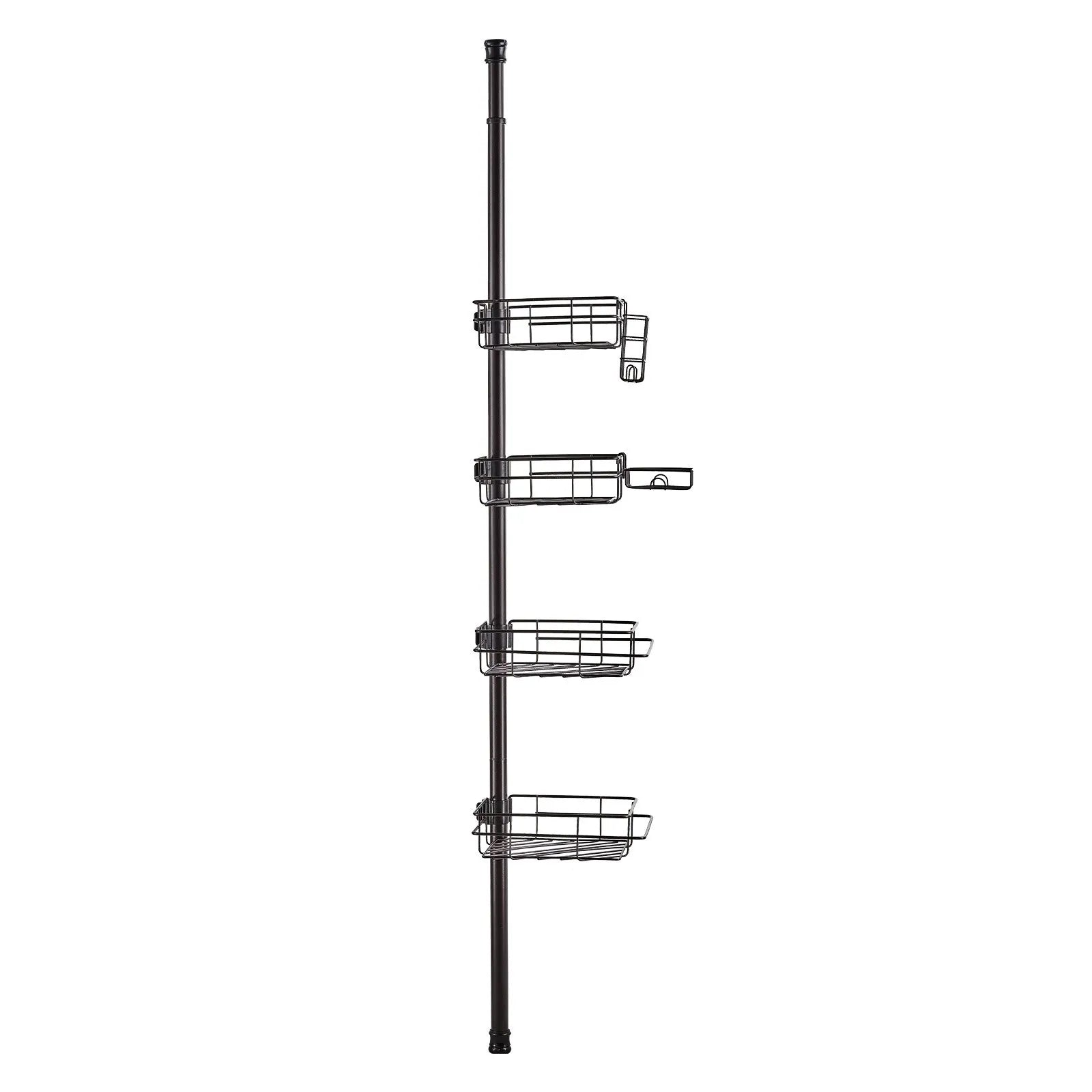 VEVOR 42" to 114" High Shower Corner Caddy Tension Pole Rust-Proof Tension Pole