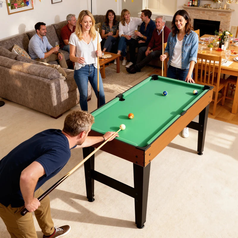 Soozier 53 in 5-in-1 Combo Multi Game Table with Foosball, Pool, Hockey, Table Tennis, Basketball for Adults