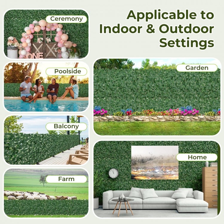 120 x 40 Inch Artificial Ivy Privacy Fence