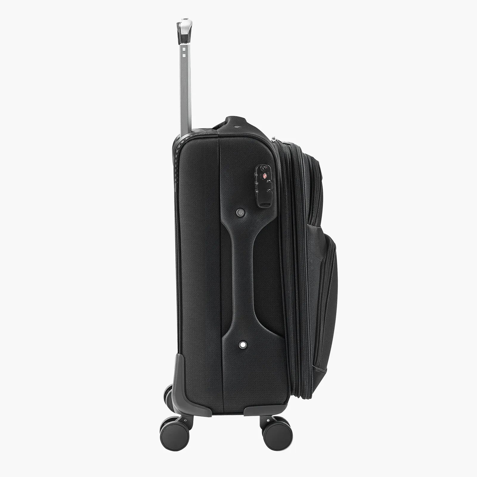 VEVOR 20" Softside Expandable Luggage with Spinner Wheel Carry on Suitcase Black