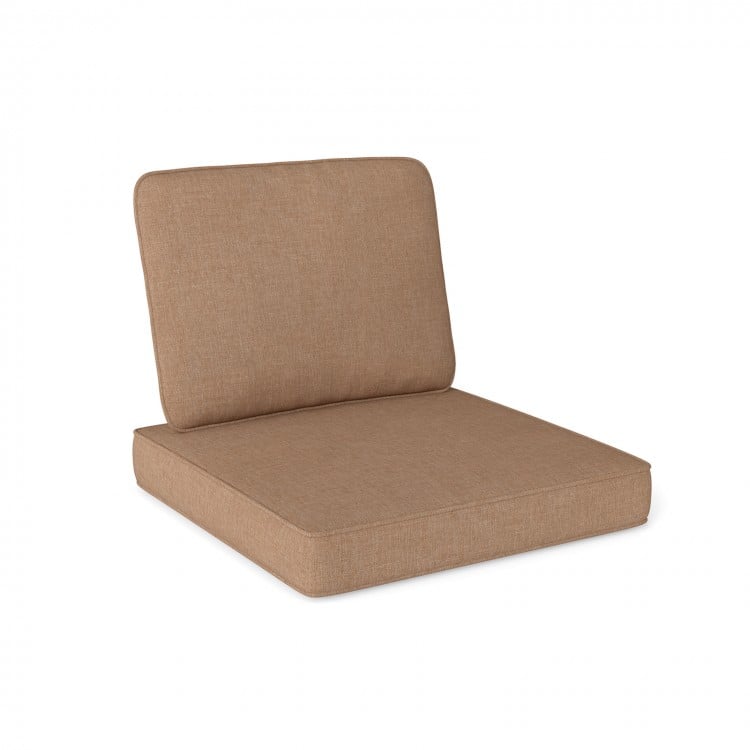 2-Pack Outdoor Patio Cushion Set with Removable Covers-Brown