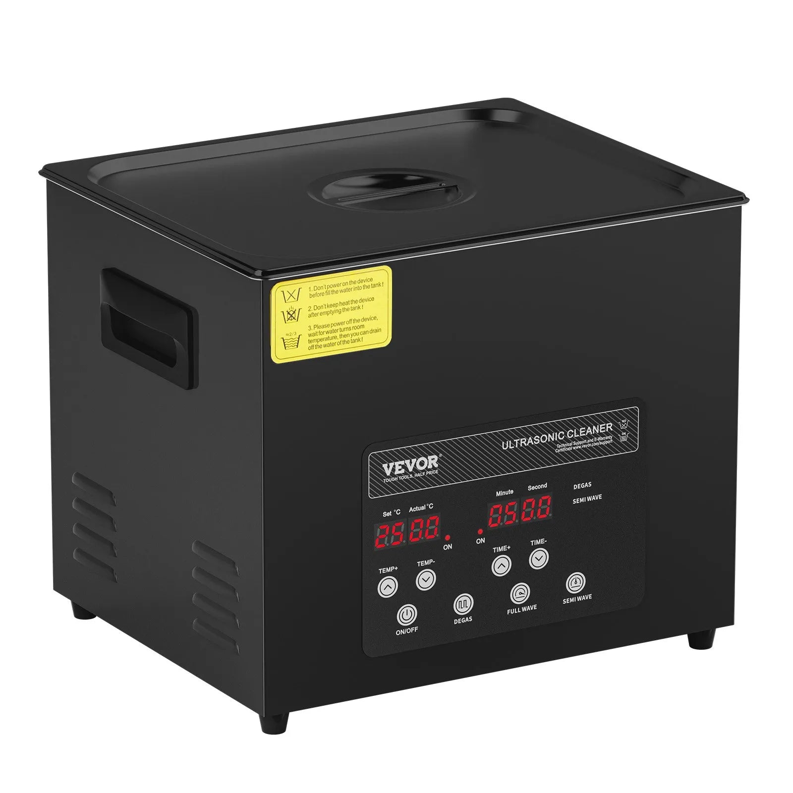 VEVOR 10L Ultrasonic Cleaner Cleaning Machine with Basket Heater and Timer 240W