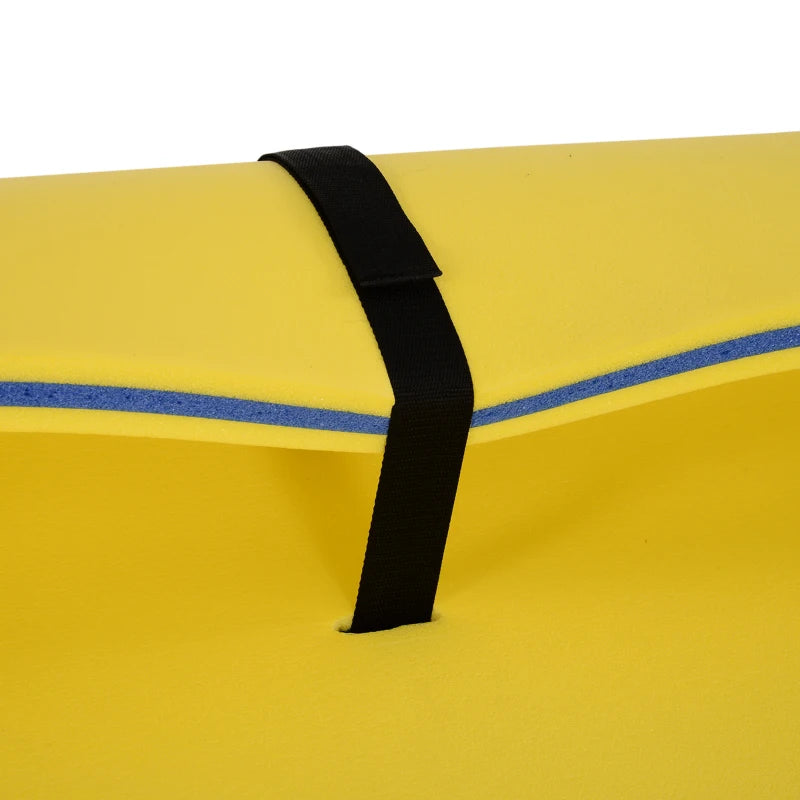 10' x 5' Roll-Up Pool Float Pad for Lakes, Oceans, & Pools, Water Mat for Playing, Relaxing & Recreation, Yellow