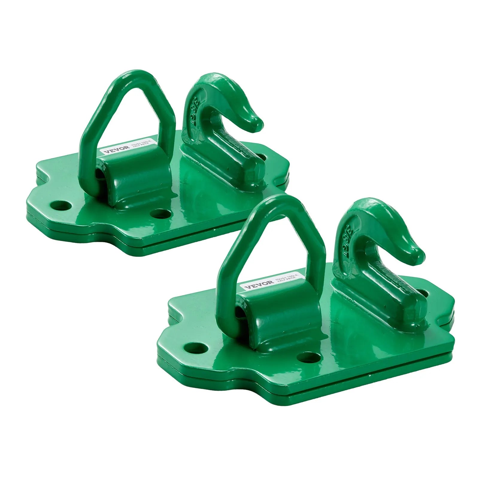 VEVOR 3/8" Tractor Bucket Hooks Grade 70 Forged Steel 2 Pack Grab Hooks Green