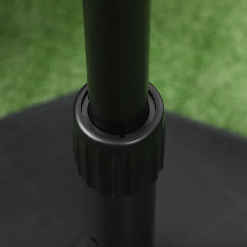 48lbs Concrete Square Patio Umbrella Base Weight, Outdoor Umbrella Stand Holder for Lawn, Deck, Backyard, Garden, Black