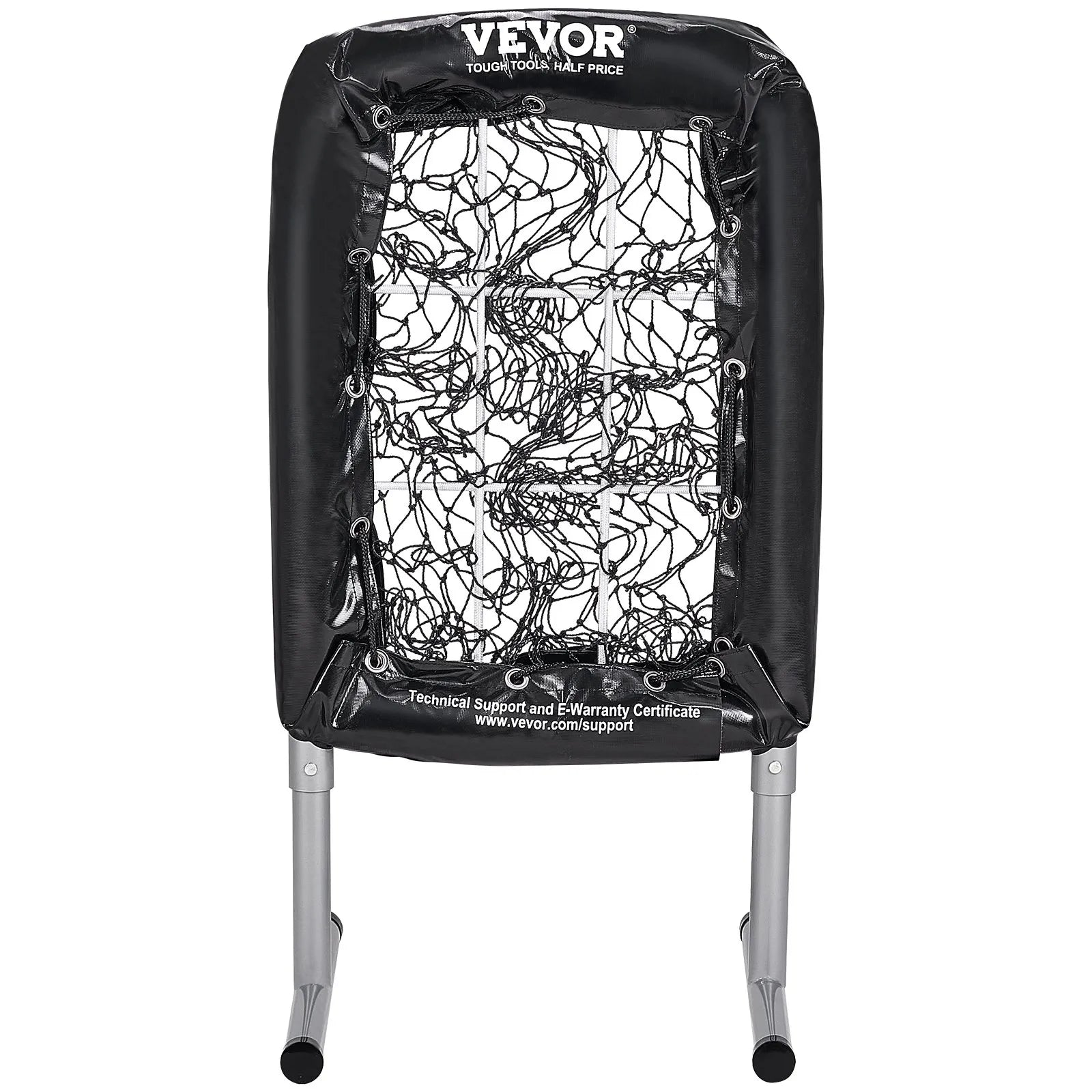 VEVOR 9 Hole Baseball Net, 21"x29" Softball Baseball Training Equipment for Hitting Pitching Practice, Heavy Duty Height Adjustable Trainer Aid with Strike Zone & 4 Ground Stakes, for Youth Adults