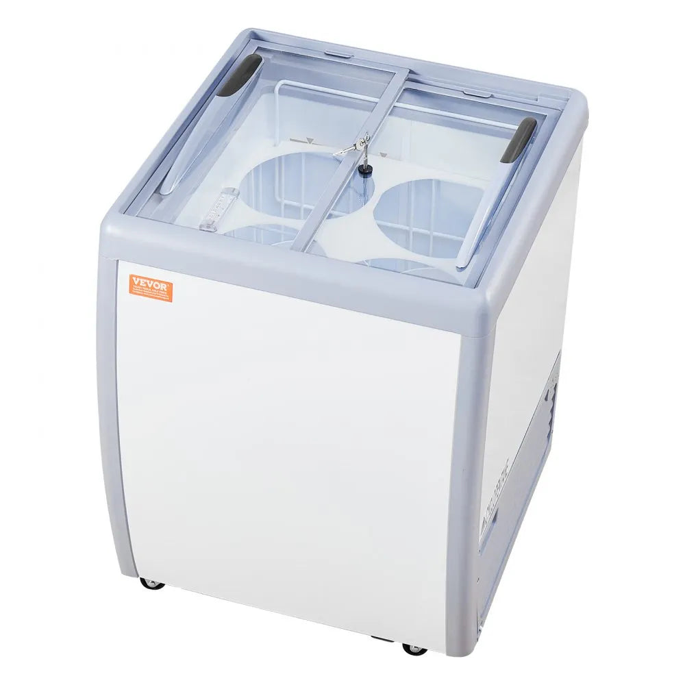 VEVOR 5.6 Cu.ft Commercial Ice Cream Display Case Gelato Dipping Freezer Cabinet