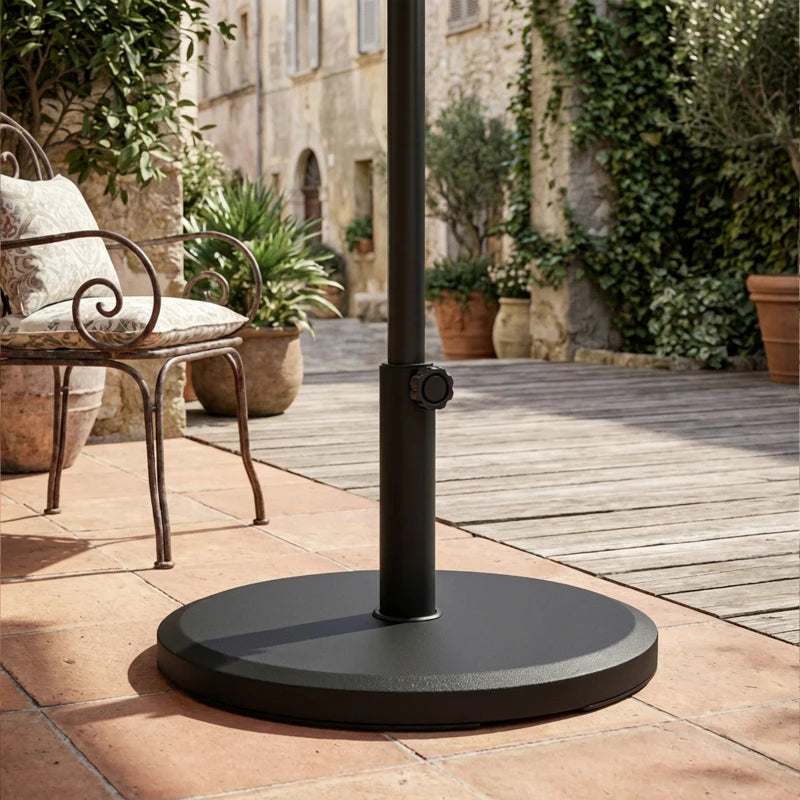 29 lbs Cement Patio Umbrella Base, 19" Heavy Duty Parasol Stand Market Umbrella Base Holder