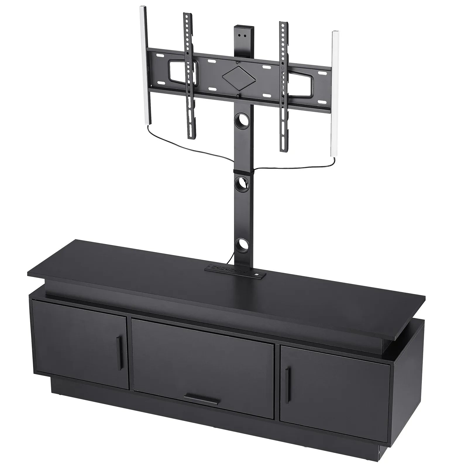 VEVOR 52" TV Stand with Mount for up to 75 in TVs with Power Outlet & LED Lights