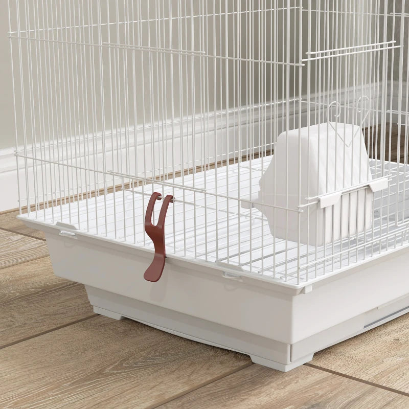 39" Bird Cage for Budgie, Cockatiel, Conure, Small Birds, with Ladder, Swing, Toys, Perches, Tray, Feeding Bowls, Handle