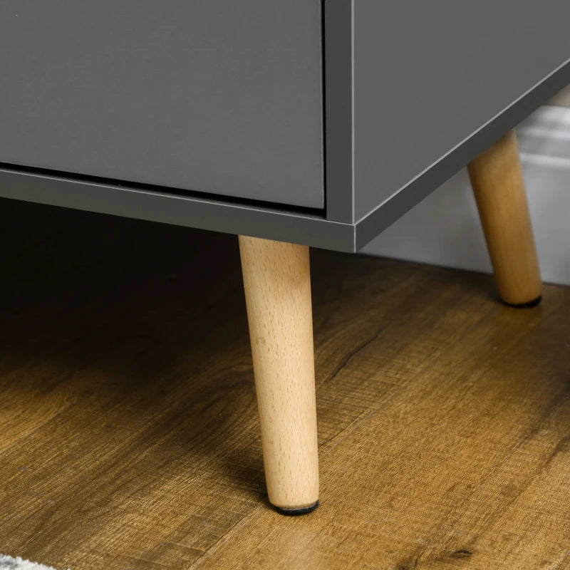 Sideboard Buffet Cabinet with Adjustable Shelves - Dark Grey