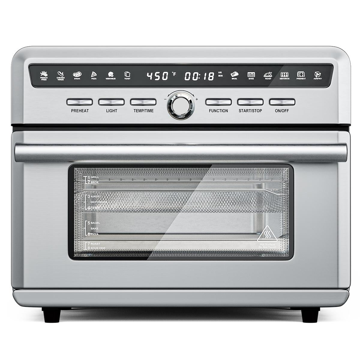 26.4 Qt 1800W 10-in-1 Air Fryer Toaster Oven with RecipeÂ
