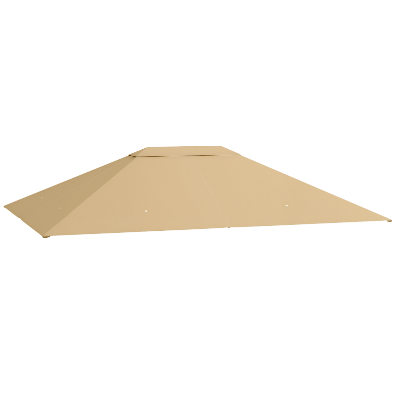 10' x 13' Gazebo Replacement Canopy Cover, Gazebo Roof Replacement (TOP COVER ONLY), Khaki