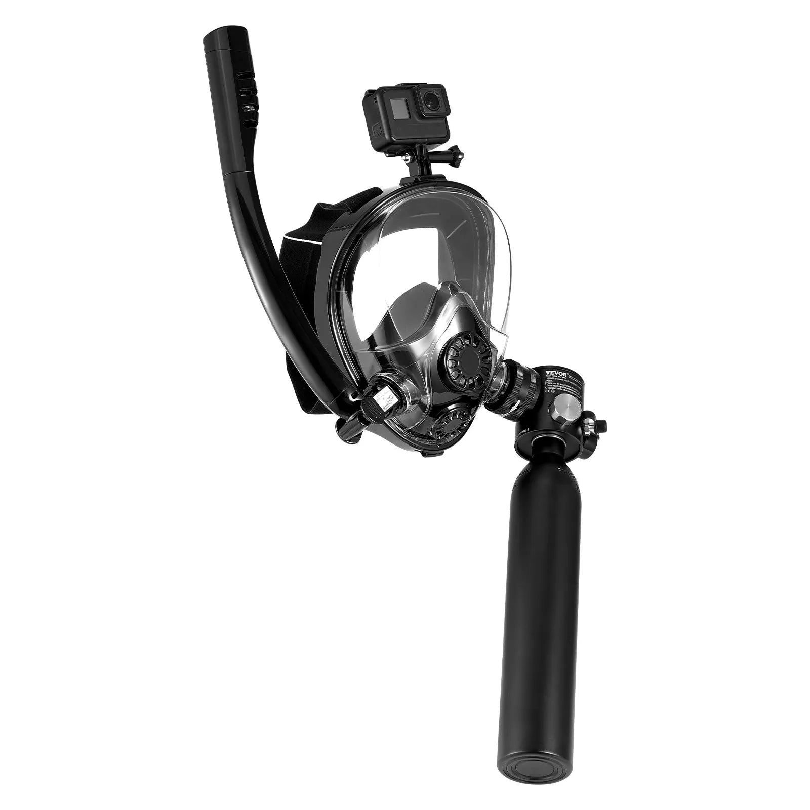 VEVOR 0.5L Scuba Tank 98.43 ft Diving Depth Lung Tank Kit with Snorkel Mask