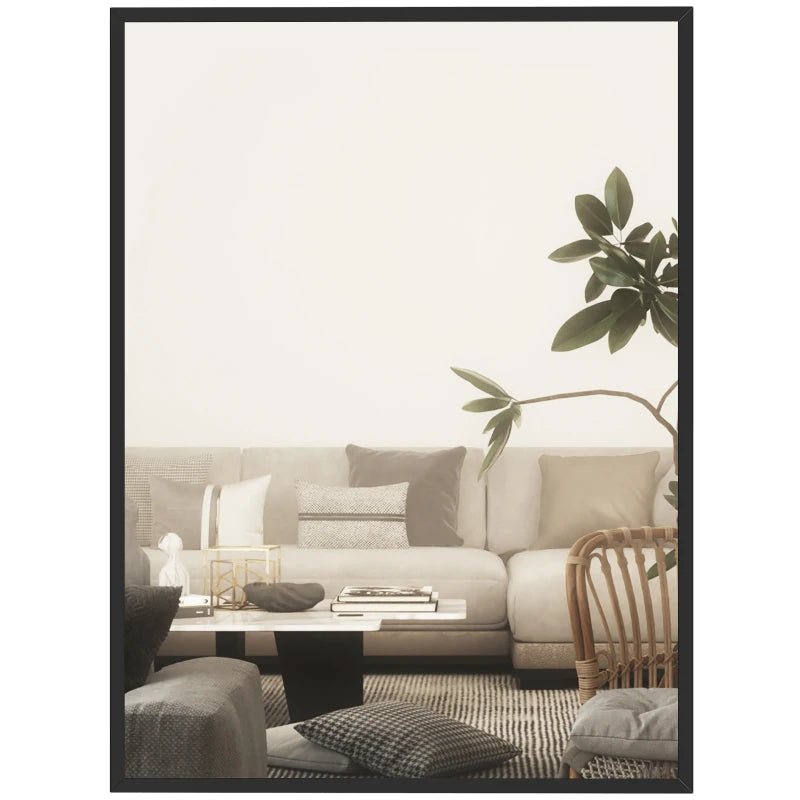 30" x 40" Bathroom Mirror for Wall, Rectangular Mirror for Living Room, Bedroom, Entryway, Black