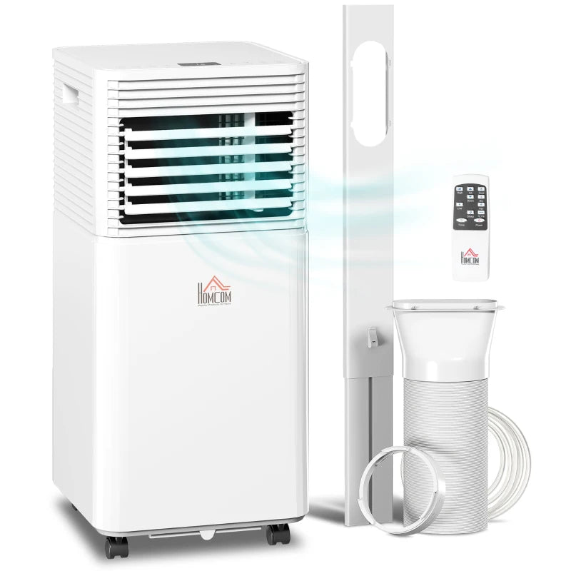 10000 BTU Portable Air Conditioner with Fan & Dehumidifier Mode, Quiet AC Unit with Remote Control, 24-Hour Timer, White
