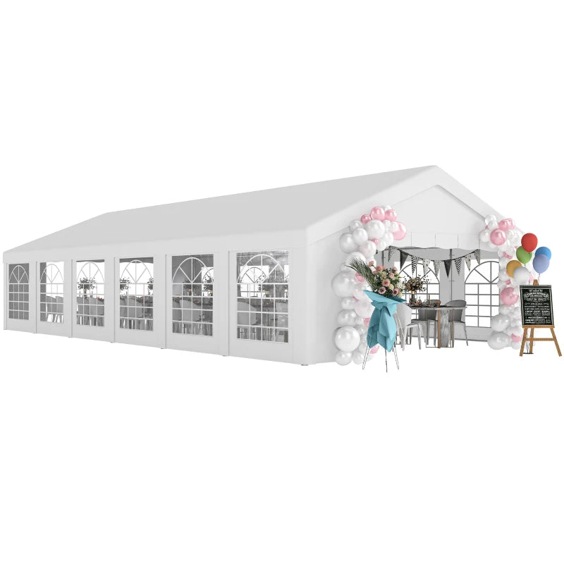 20' x 40' Party Tent, Outdoor Canopy Tent with 12 Removable Window Sidewalls for Parties, Wedding, Events, BBQ