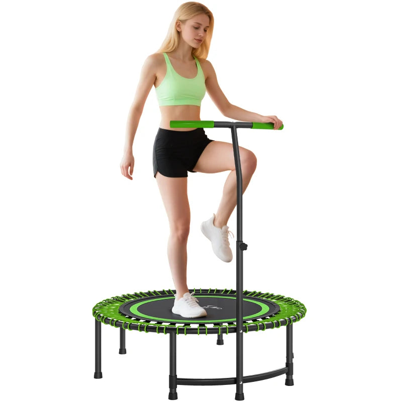 Soozier 45" Rebounder Trampoline for Adults, Mini Fitness Trampoline Bungee Rebounder with 5-Level Adjustable Handle