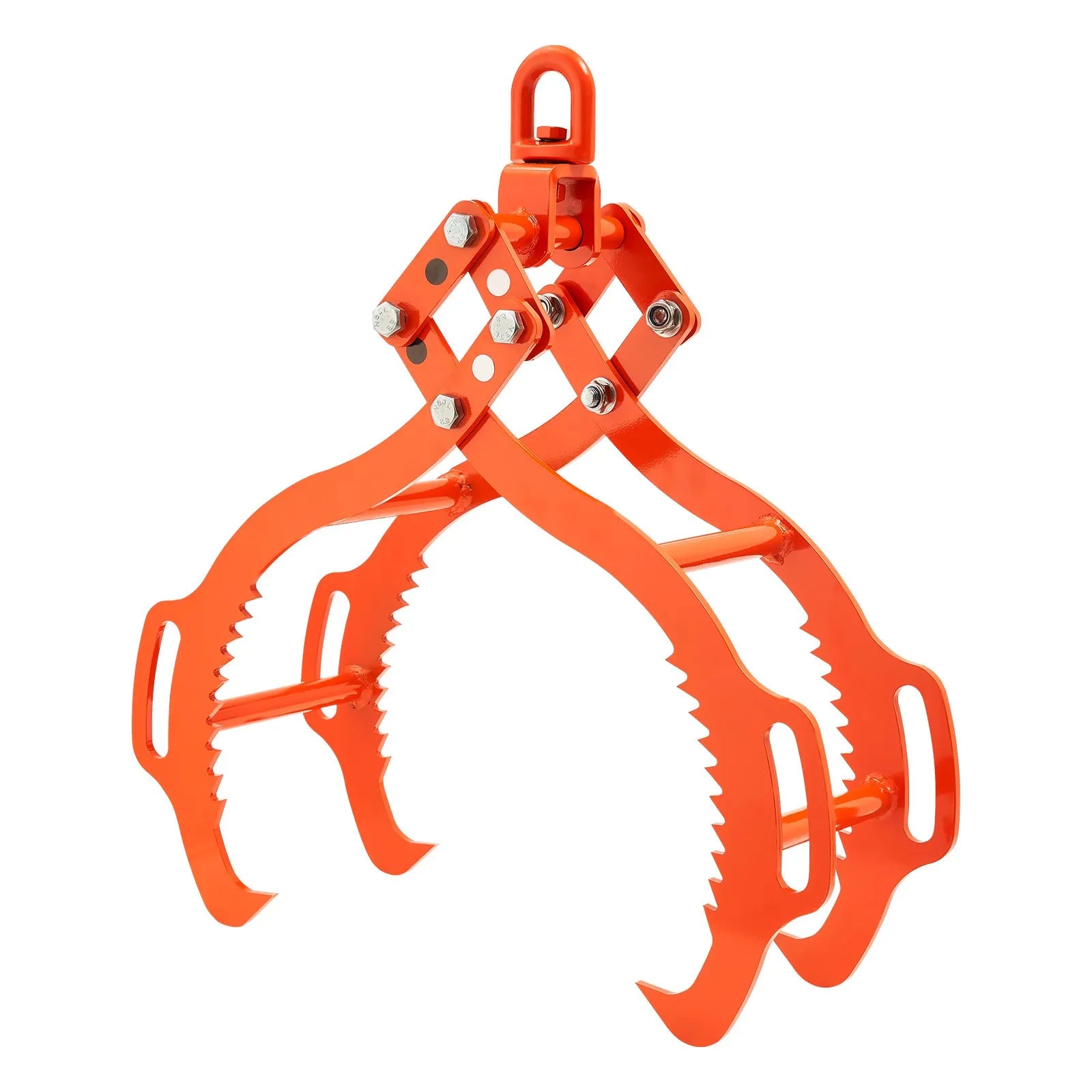 VEVOR 36in Log Lifting Tongs 4 Claw Solid Steel Log Grapple Swivel Log Tools