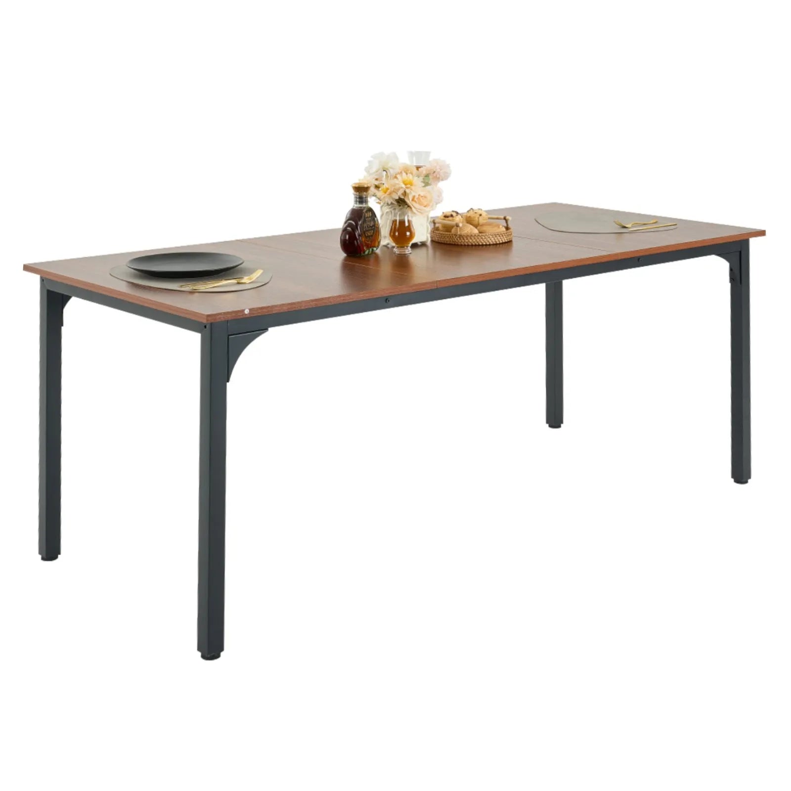 VEVOR 71in Rectangle Dining Table Wood Kitchen Table for 6-8 Person (Only Table)