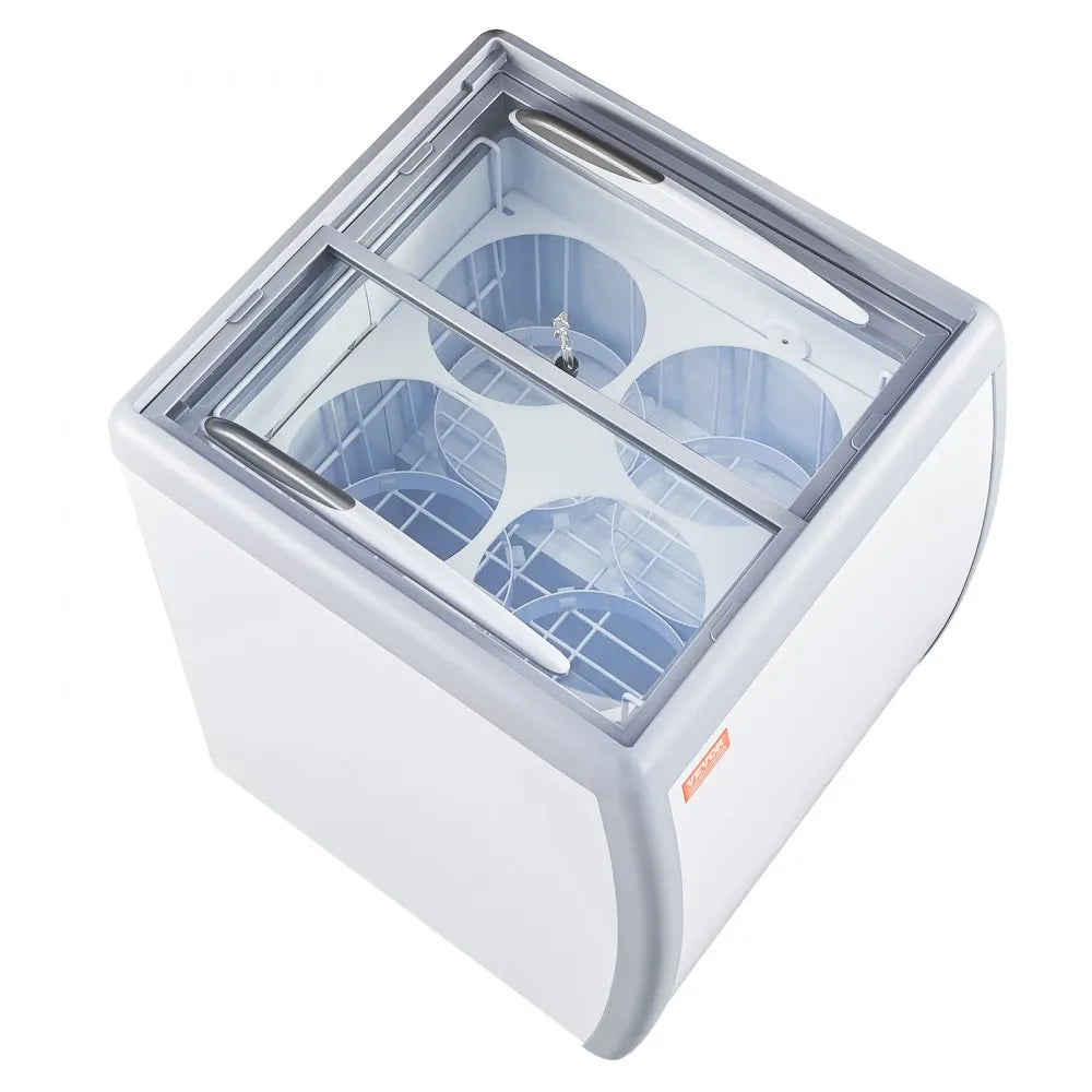 VEVOR 5.6 Cu.ft Commercial Ice Cream Display Case Gelato Dipping Freezer Cabinet