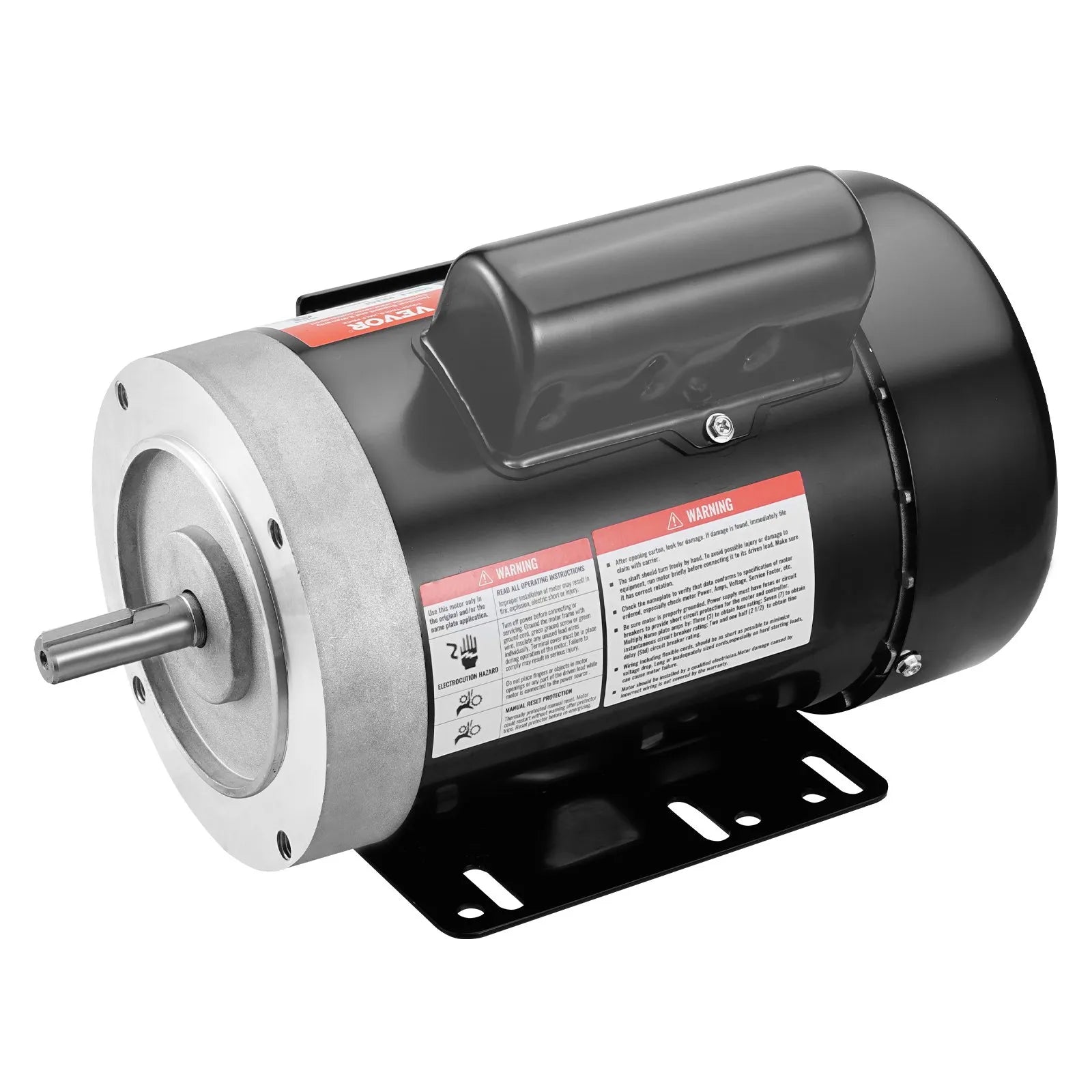 VEVOR 1HP Electric Motor 3450RPM AC115V/230V 56C Frame 1-Phase 5/8" Keyed Shaft