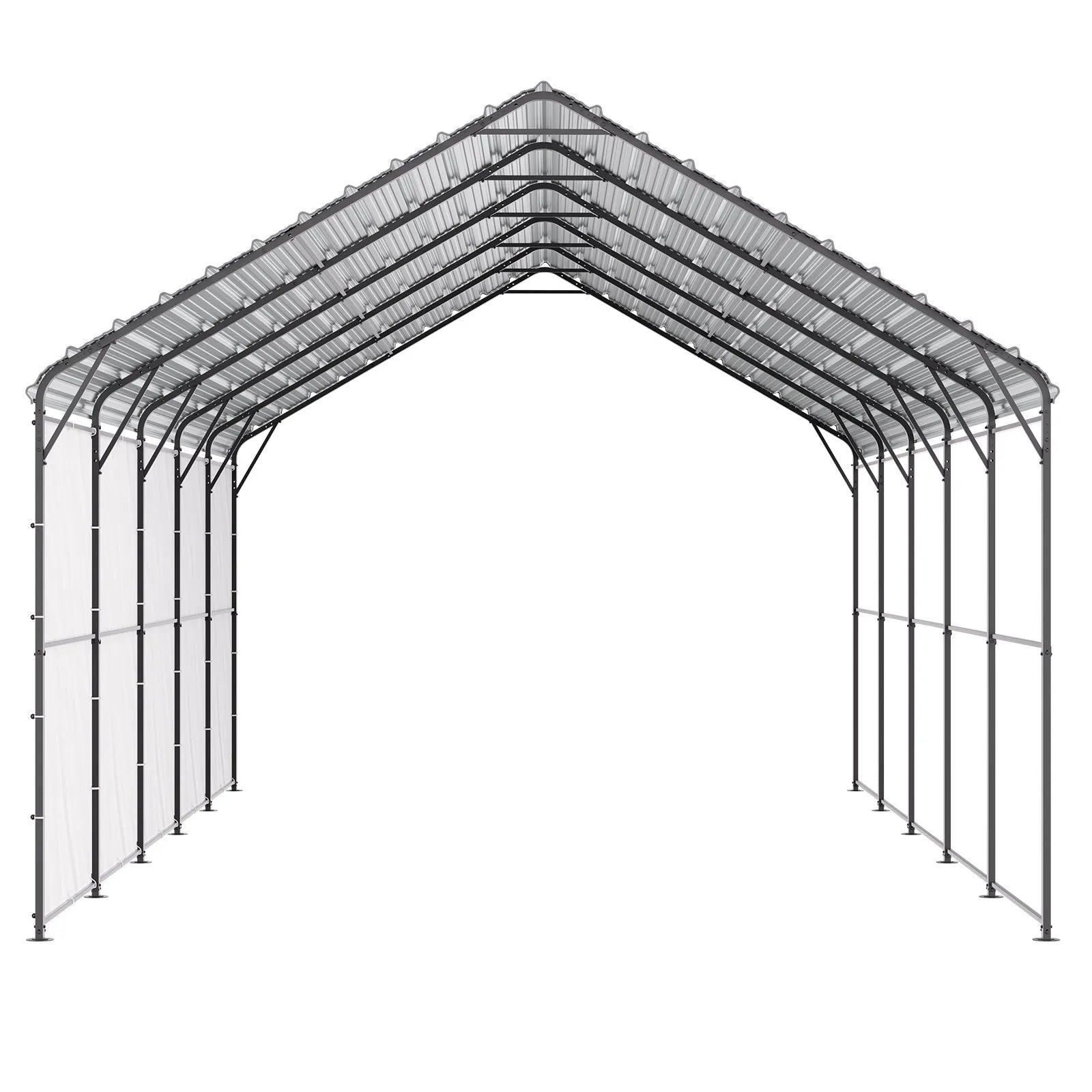 VEVOR 13' x 26' Metal Carport Heavy Duty Outdoor Car Shelter Garage for Boats