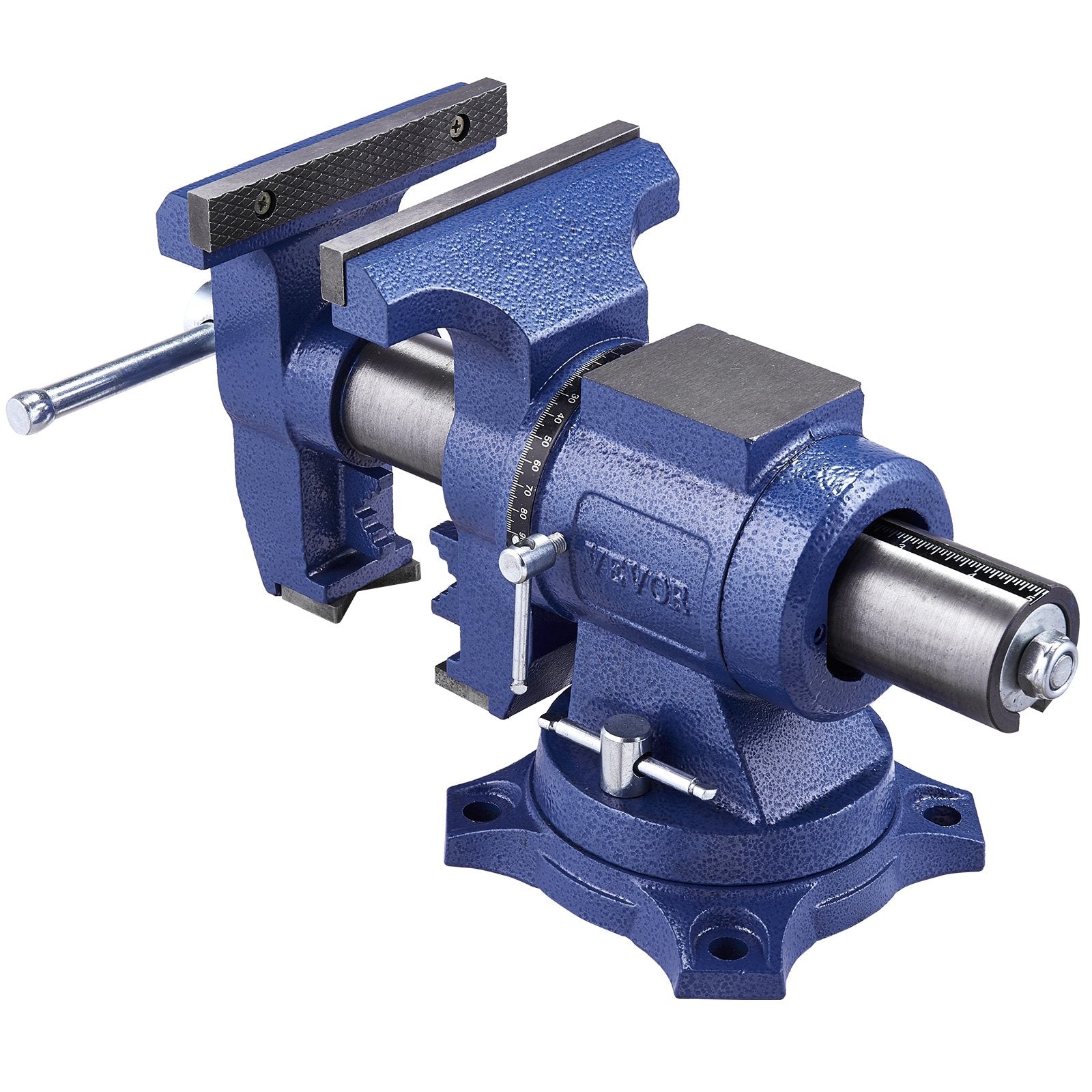 VEVOR 6-1/2" Multi-Purpose Bench Vise Heavy Duty Ductile Iron 360° Swivel Base
