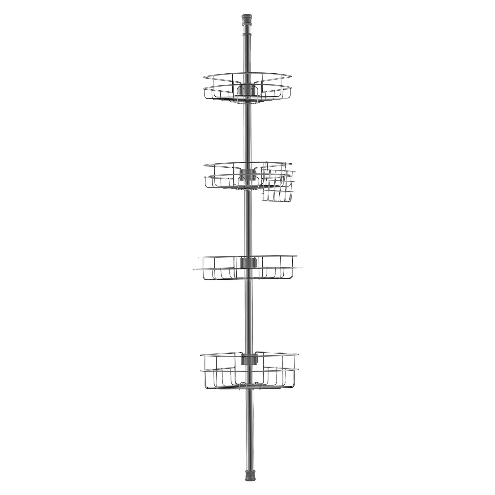 VEVOR 56" to 114" High Shower Corner Caddy Tension Pole Rust-Proof Tension Pole